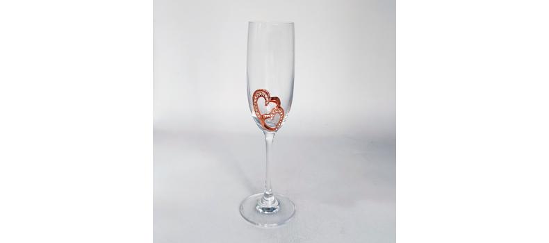 镶钻的水晶香槟酒高脚爱体育平台